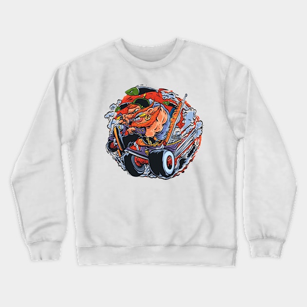 Unleash the Racket: Biker Rider Outlaw Apparel Crewneck Sweatshirt by Wear Your Story